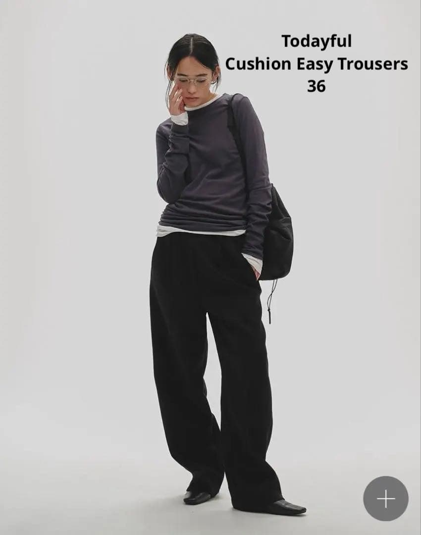 Todayful Cushion Easy Trousers 36 黒