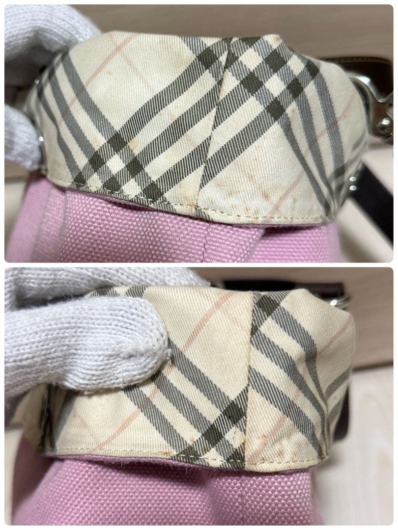 BURBERRY BLUE LABEL 2way トートバッグ ピンク チェック