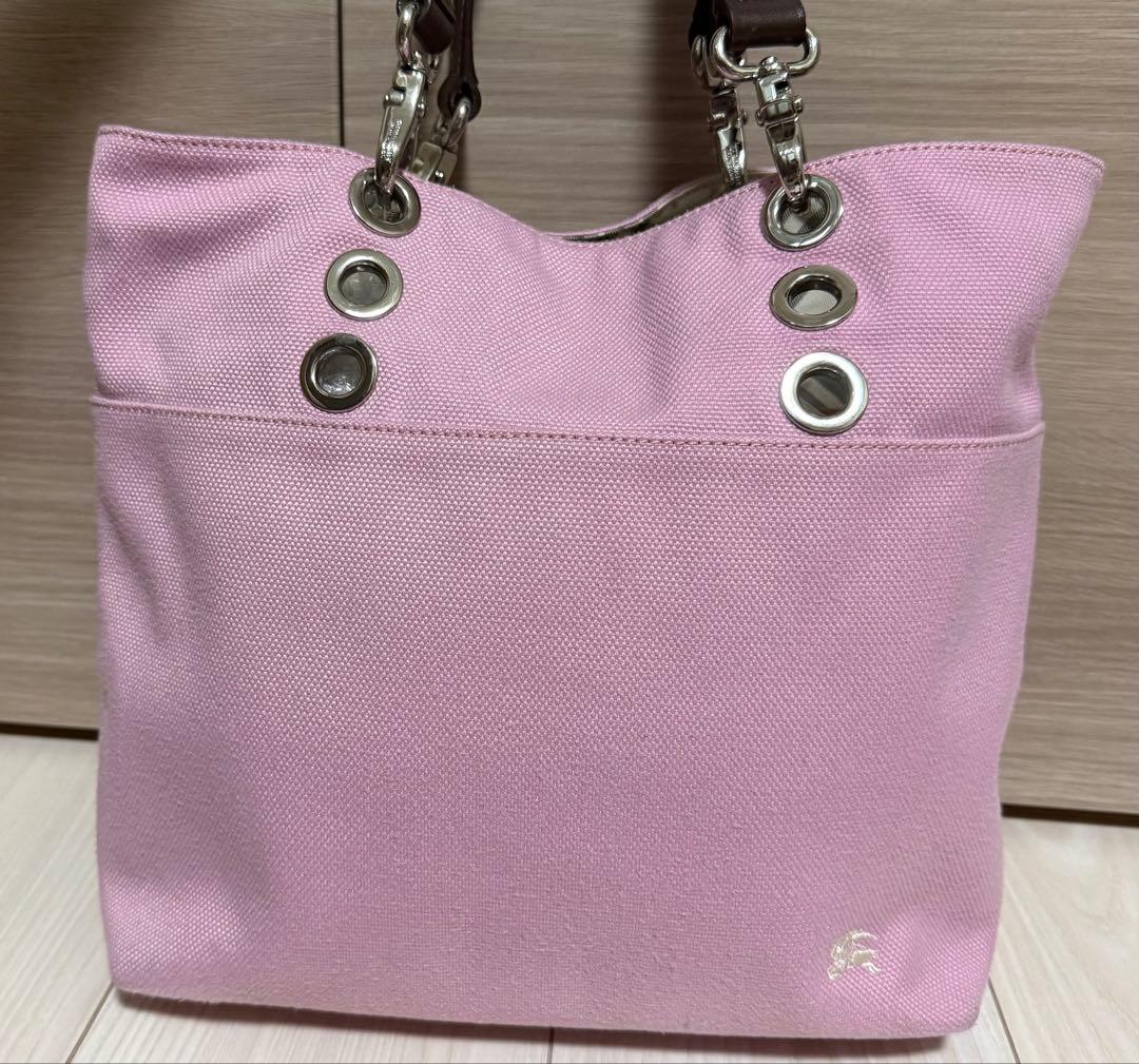 BURBERRY BLUE LABEL 2way トートバッグ ピンク チェック