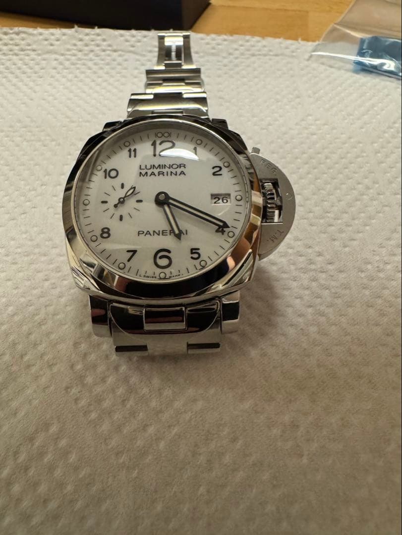 美品 パネライ　ルミノール　22mm幅　純正正規品　ステンレスベルト
