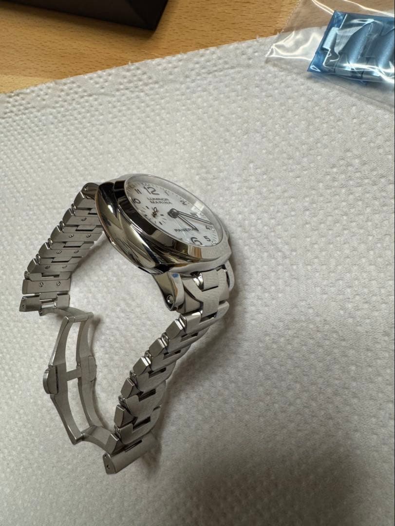 美品 パネライ　ルミノール　22mm幅　純正正規品　ステンレスベルト