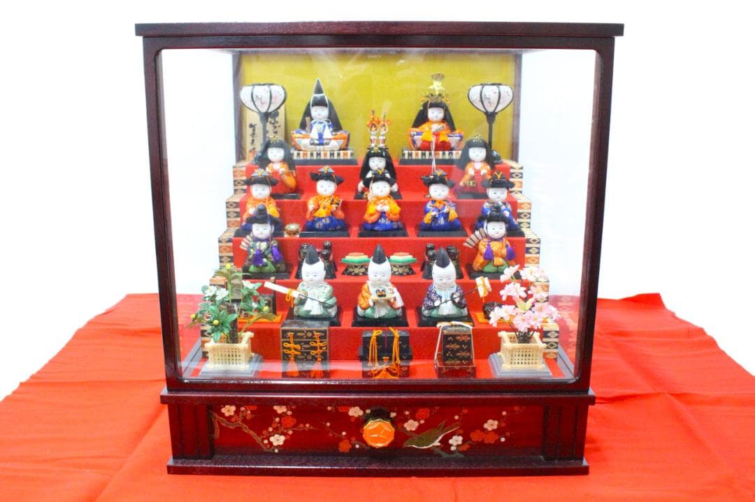 ♡まごころ雛 義光作 木目込 十五人揃 オルゴール ケース入