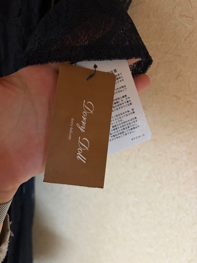 ネイビー レース ロングドレス