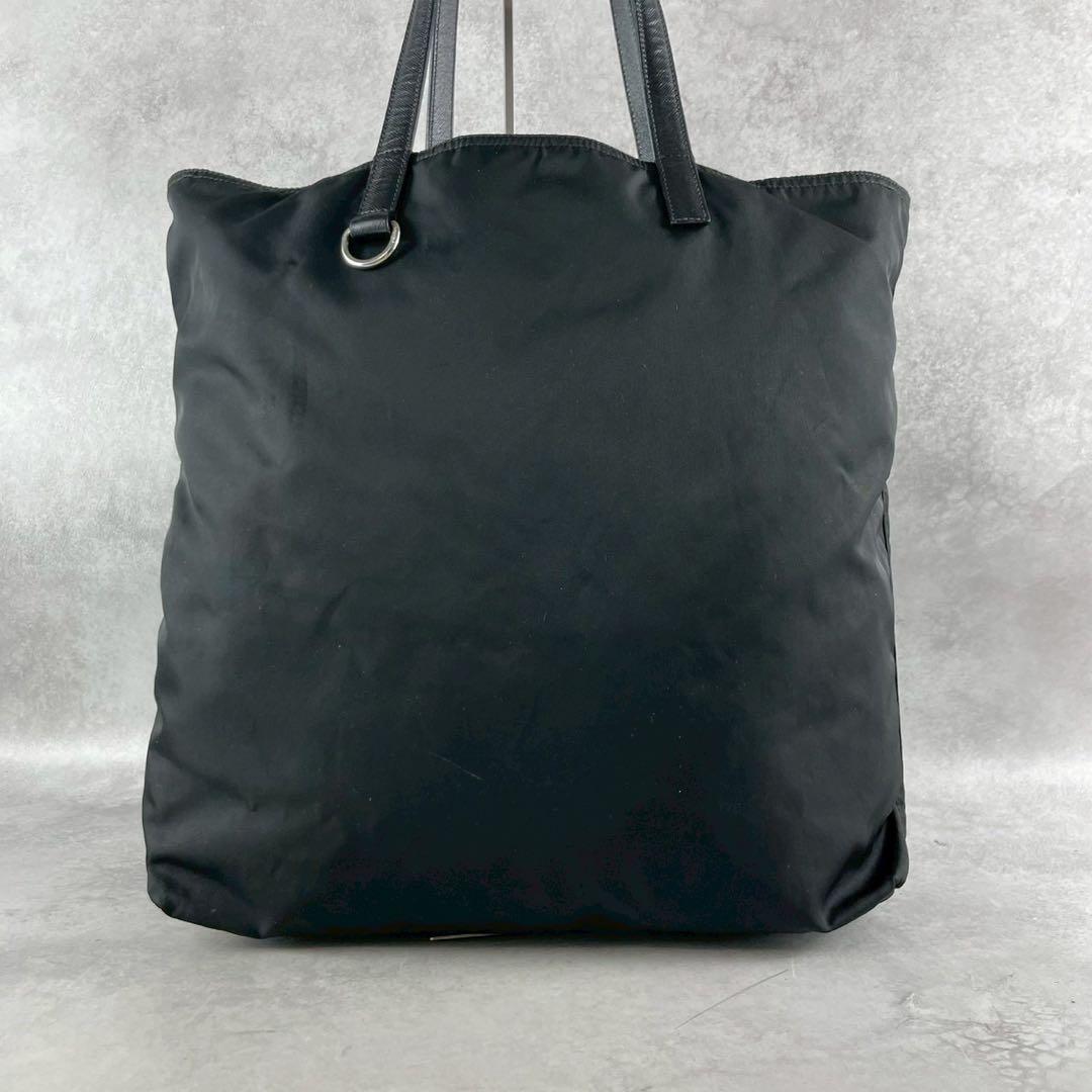 プラダ テスート　ナイロン トートバッグ ブラック 三角ロゴ　A4可　ブラック