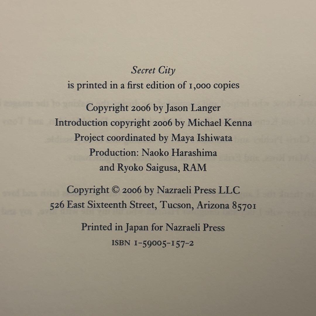Secret City Jason Langer 1000部 限定 英語版