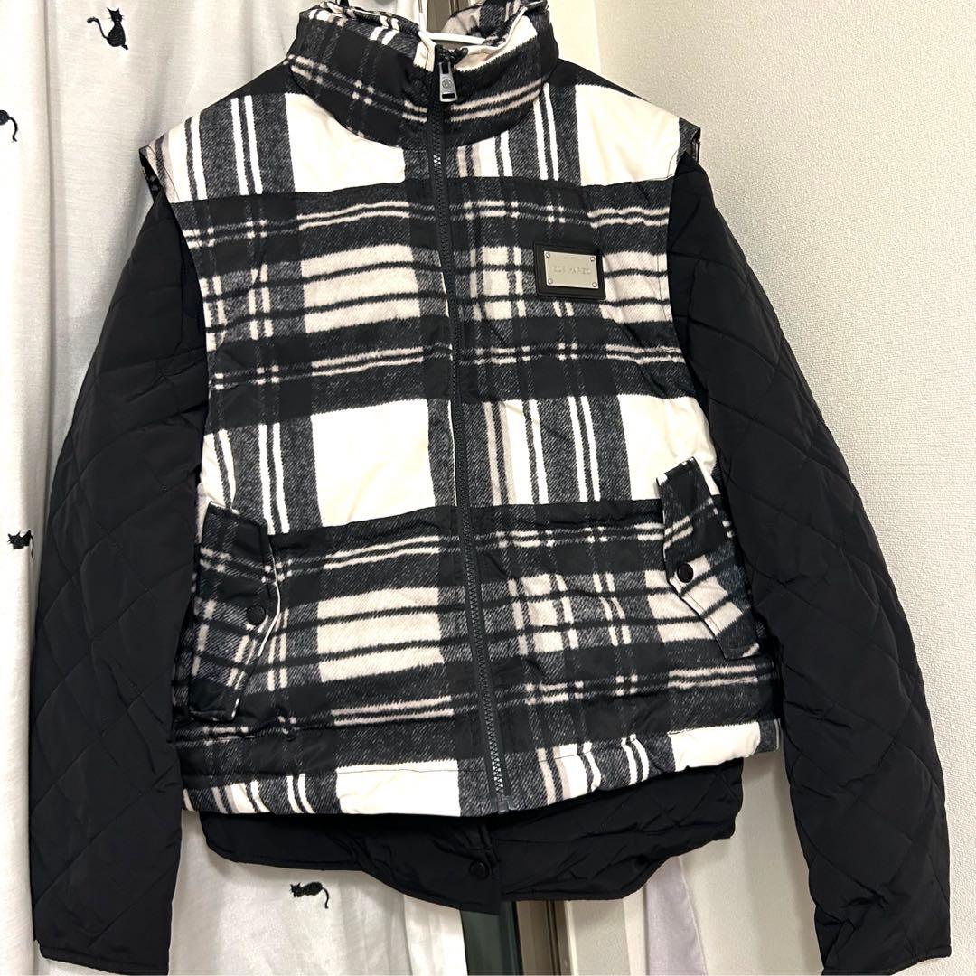 【新品タグ付き】13DE MARZOチェック柄 クマ付きジャケット