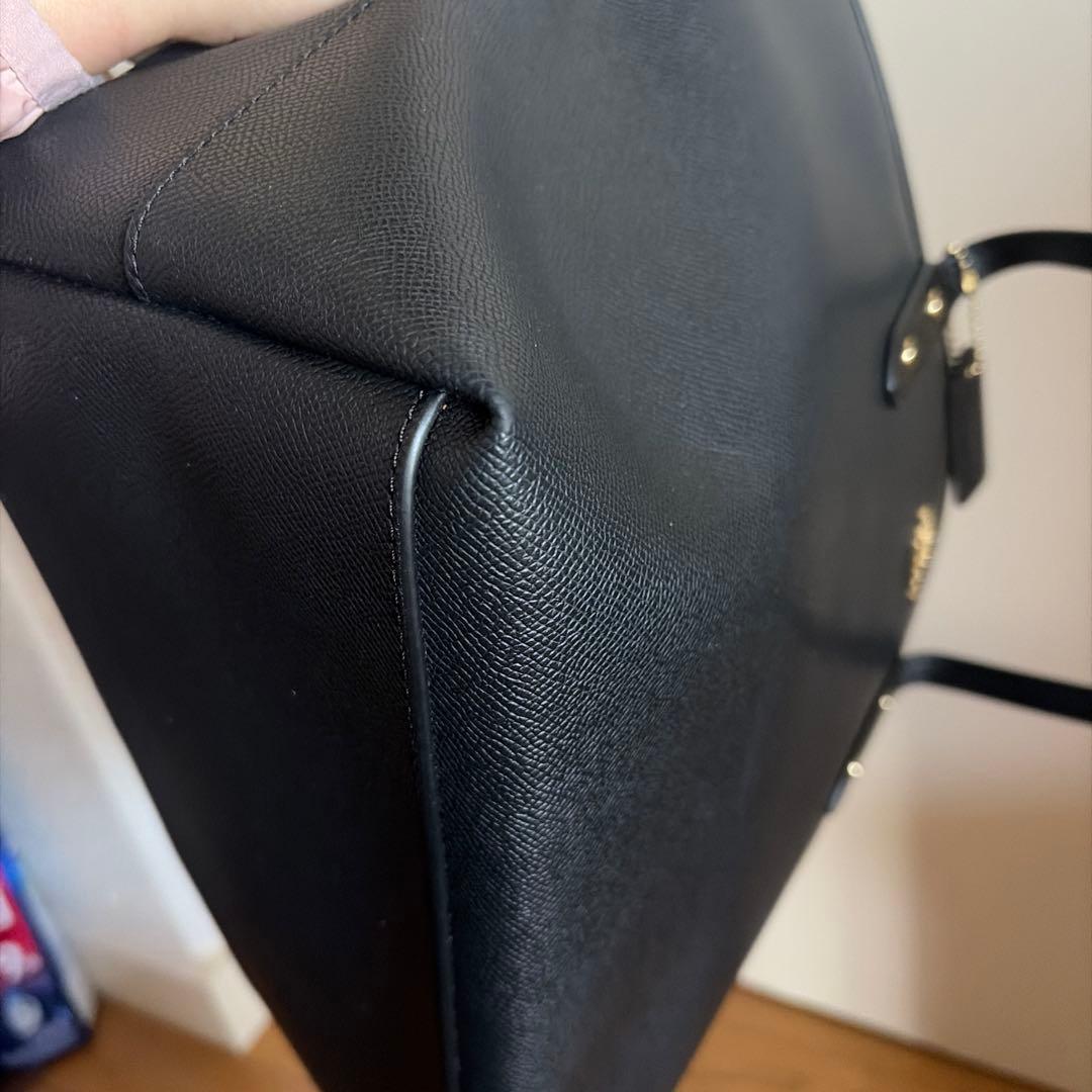 極美品 コーチ トートバッグ ブラック F58846 チャーム付き 保存袋付き