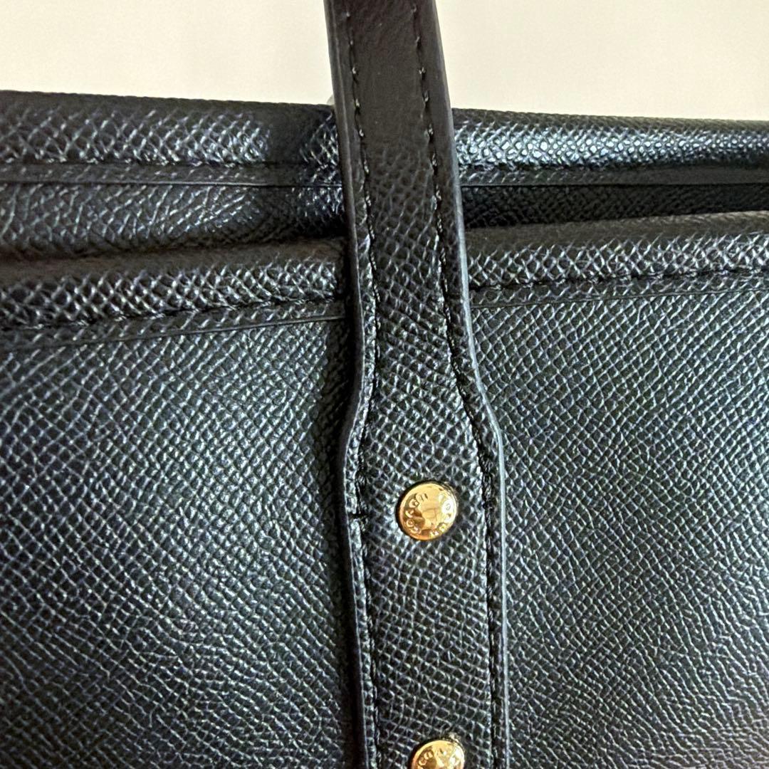 極美品 コーチ トートバッグ ブラック F58846 チャーム付き 保存袋付き