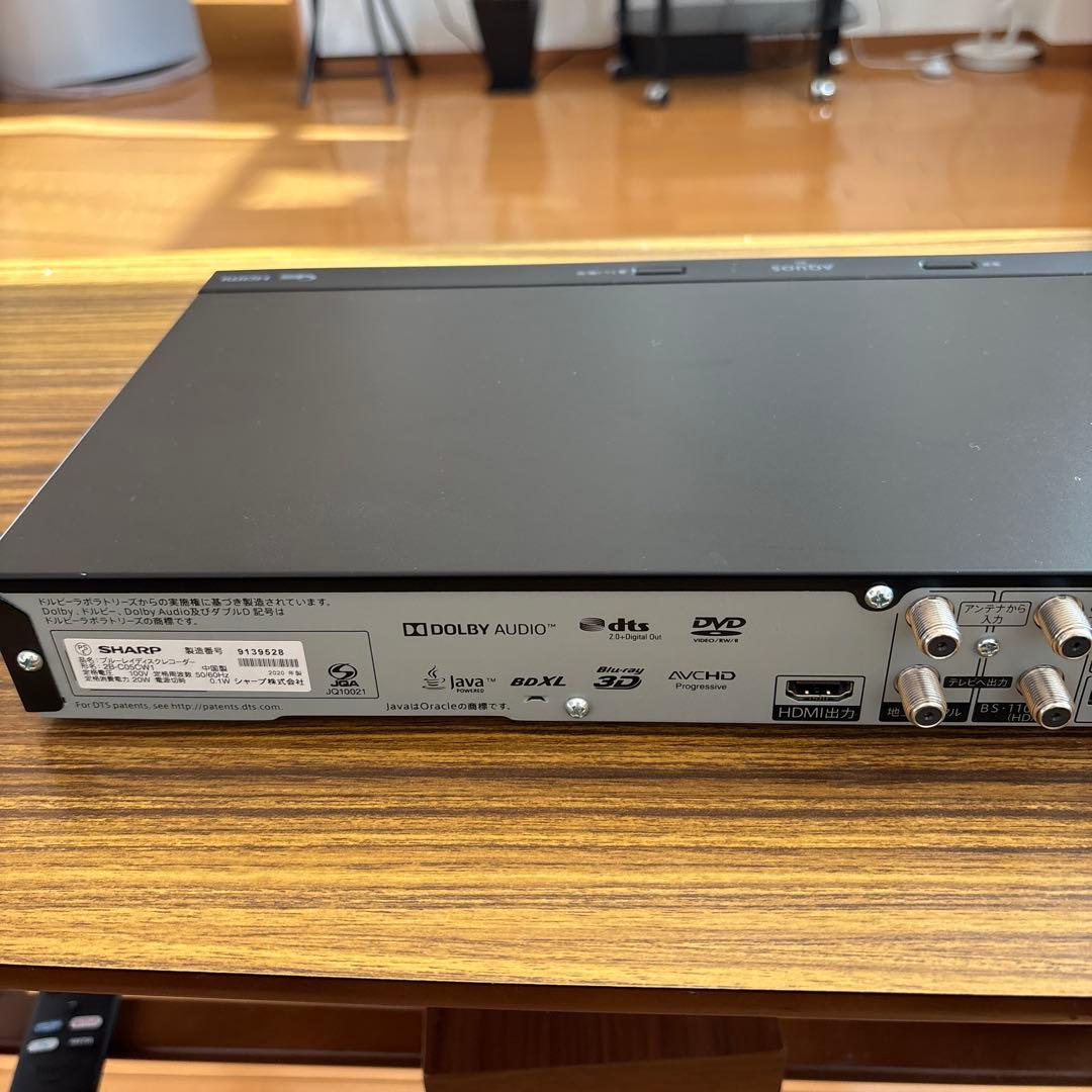 シャープ　AQUOS ブルーレイディスクレコーダー2BーC05CW1