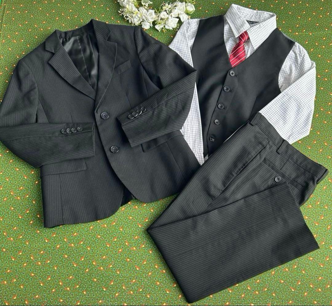極美品すべてコムサイズム 男の子フォーマルスーツ 5点セット 140cm