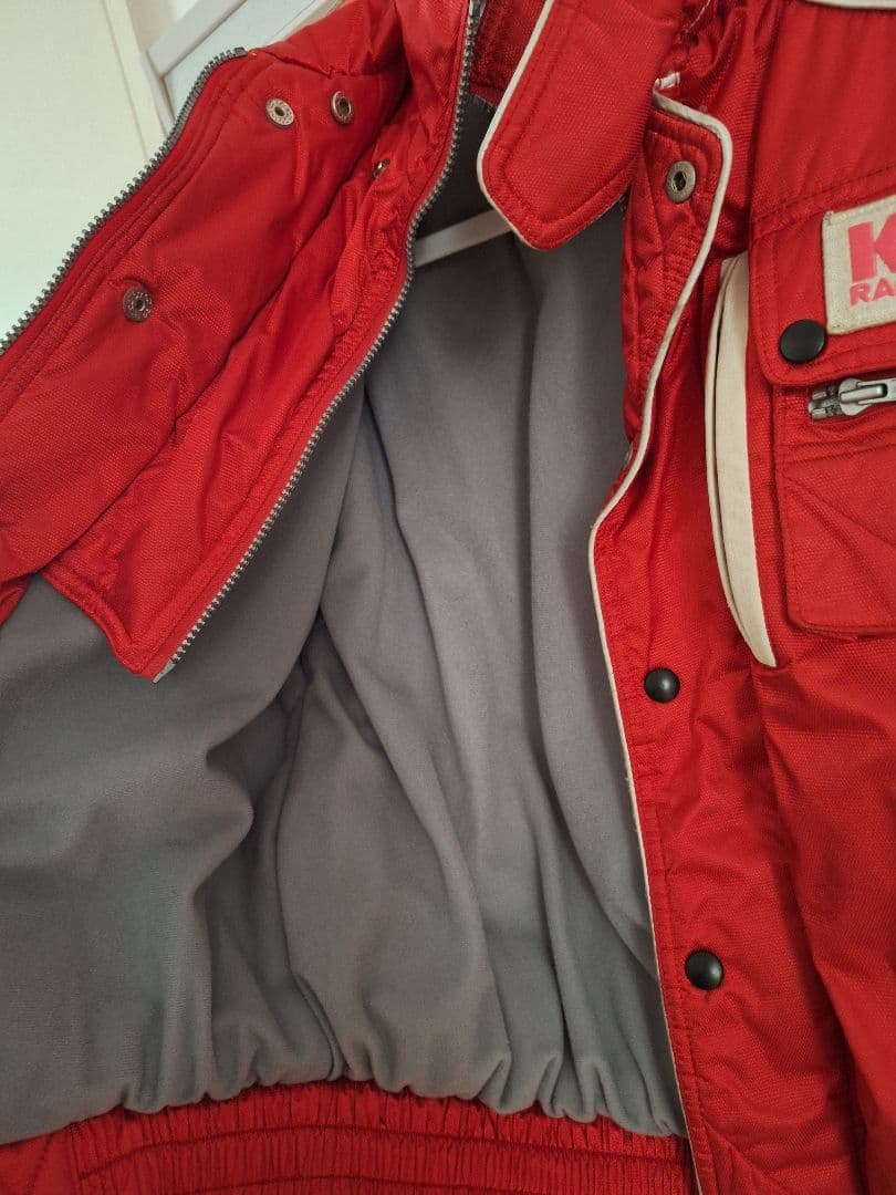 ヴィンテージ KISS RACING バイクジャケット レッドカラー