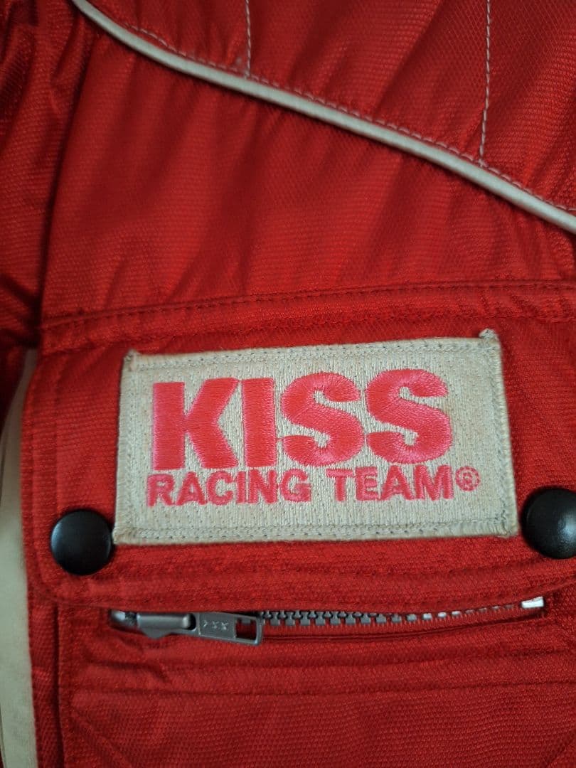ヴィンテージ KISS RACING バイクジャケット レッドカラー