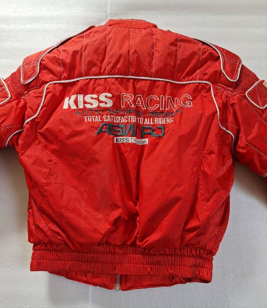 ヴィンテージ KISS RACING バイクジャケット レッドカラー