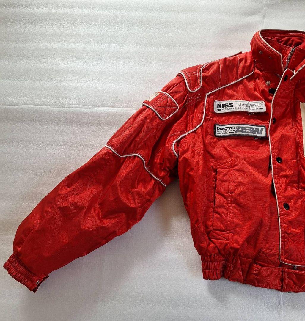 ヴィンテージ KISS RACING バイクジャケット レッドカラー