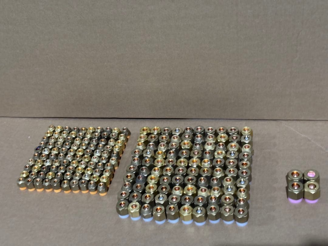 エアコン用フレアナット2分3分 100セット おまけ4分付き