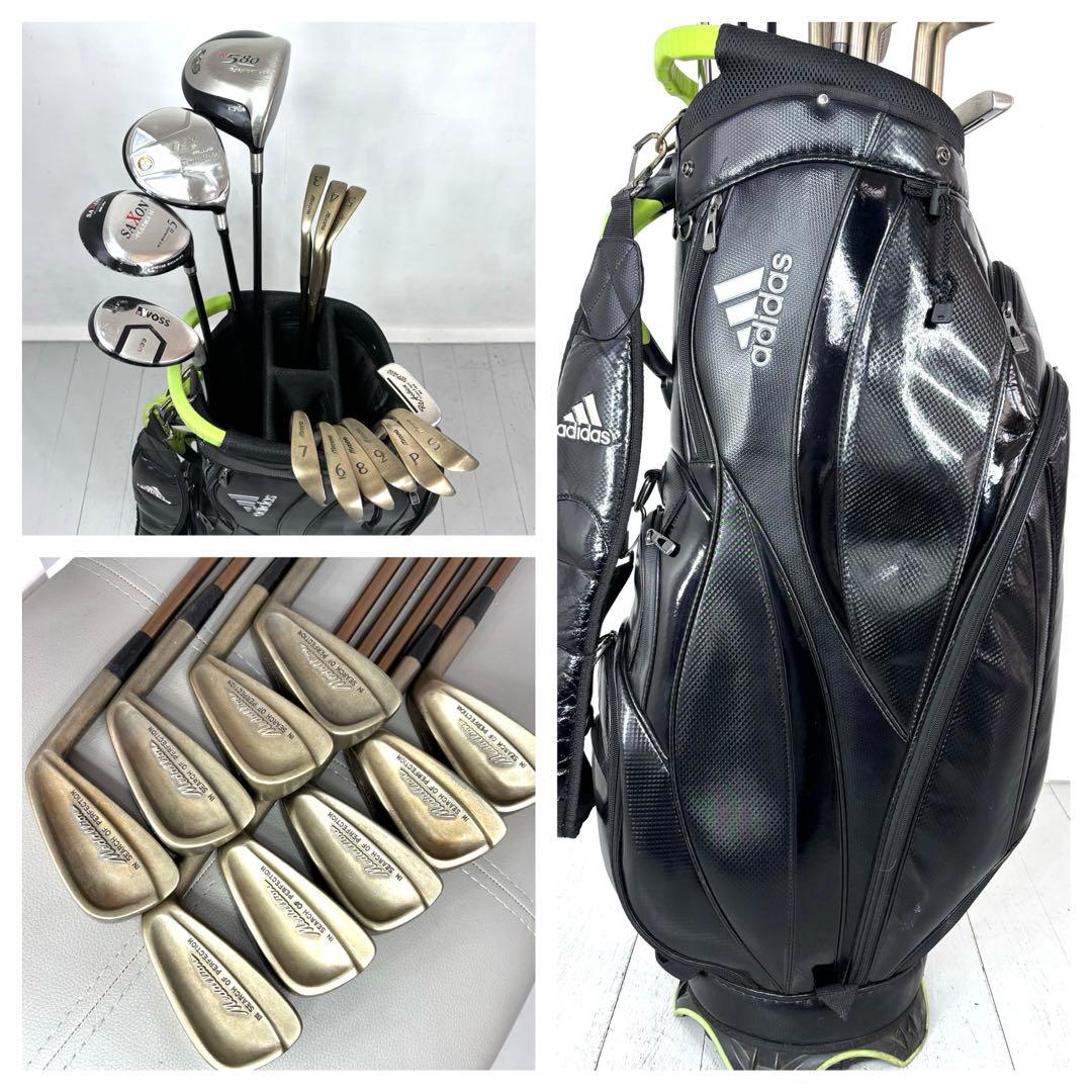 本格派 メンズゴルフクラブ 14本 フルセット テーラーメイド adidas