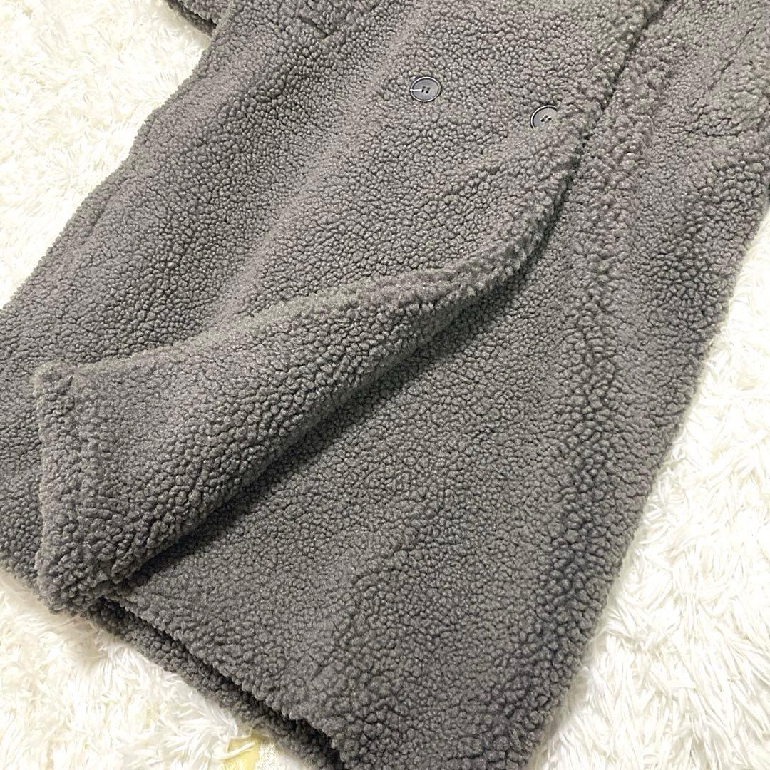 ☆完売☆ ZARA ダブルブレストフェイクボアコート　テディベアコート ロング