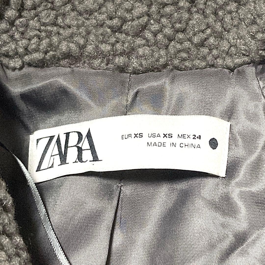 ☆完売☆ ZARA ダブルブレストフェイクボアコート　テディベアコート ロング