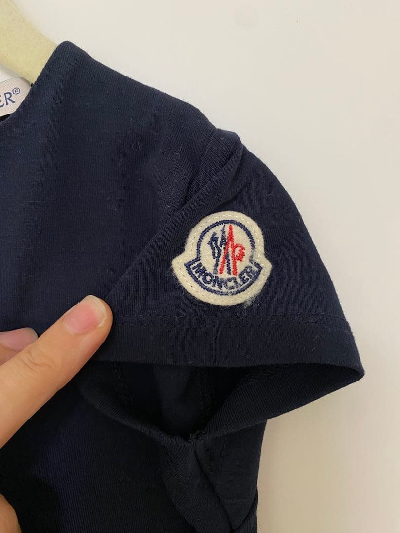 【美品】MONCLER 100㎝　ネイビー 半袖ワンピース