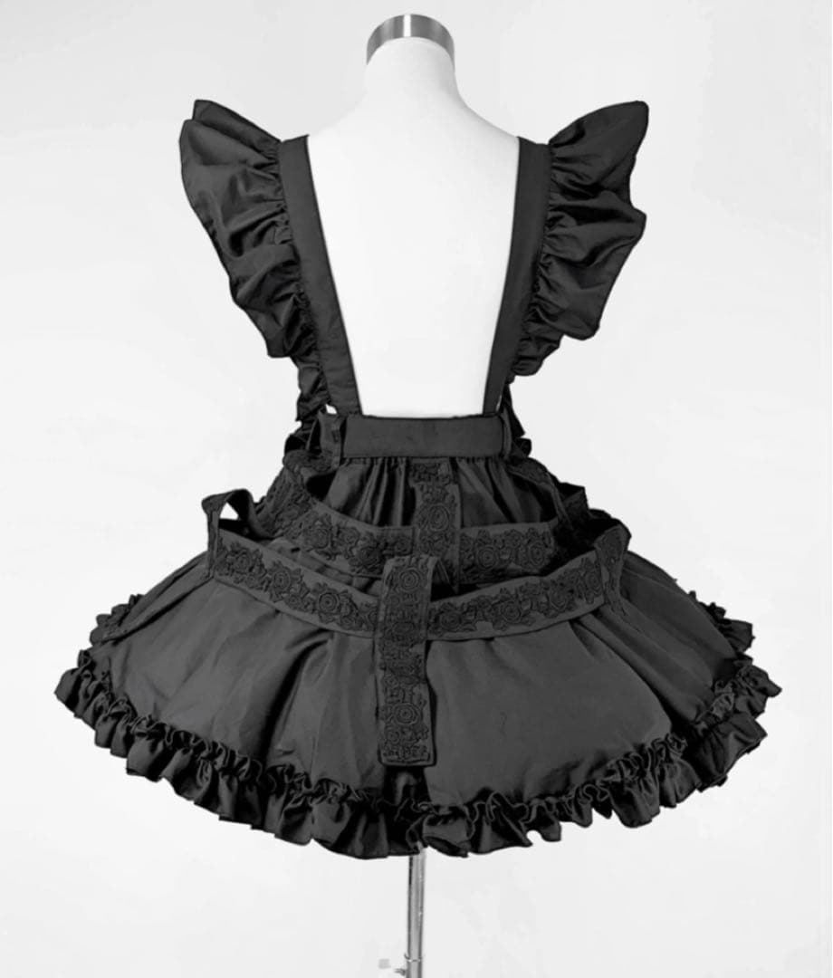 【HIDOLATRAL THEODOL】ローズレースクリノリンスカート ブラック