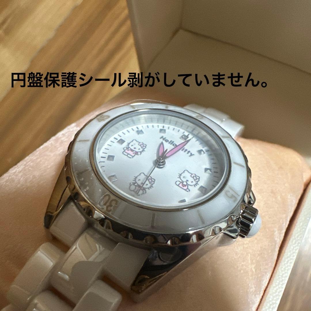 ハローキティ 35周年記念 ホワイトセラミックウォッチ　腕時計
