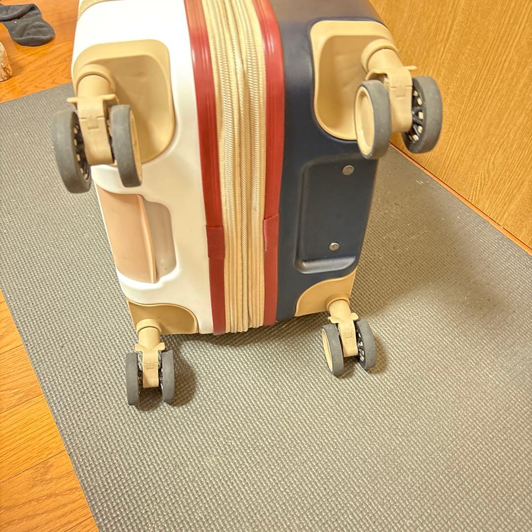 【moz】 キャリーケース ホワイト/ネイビー