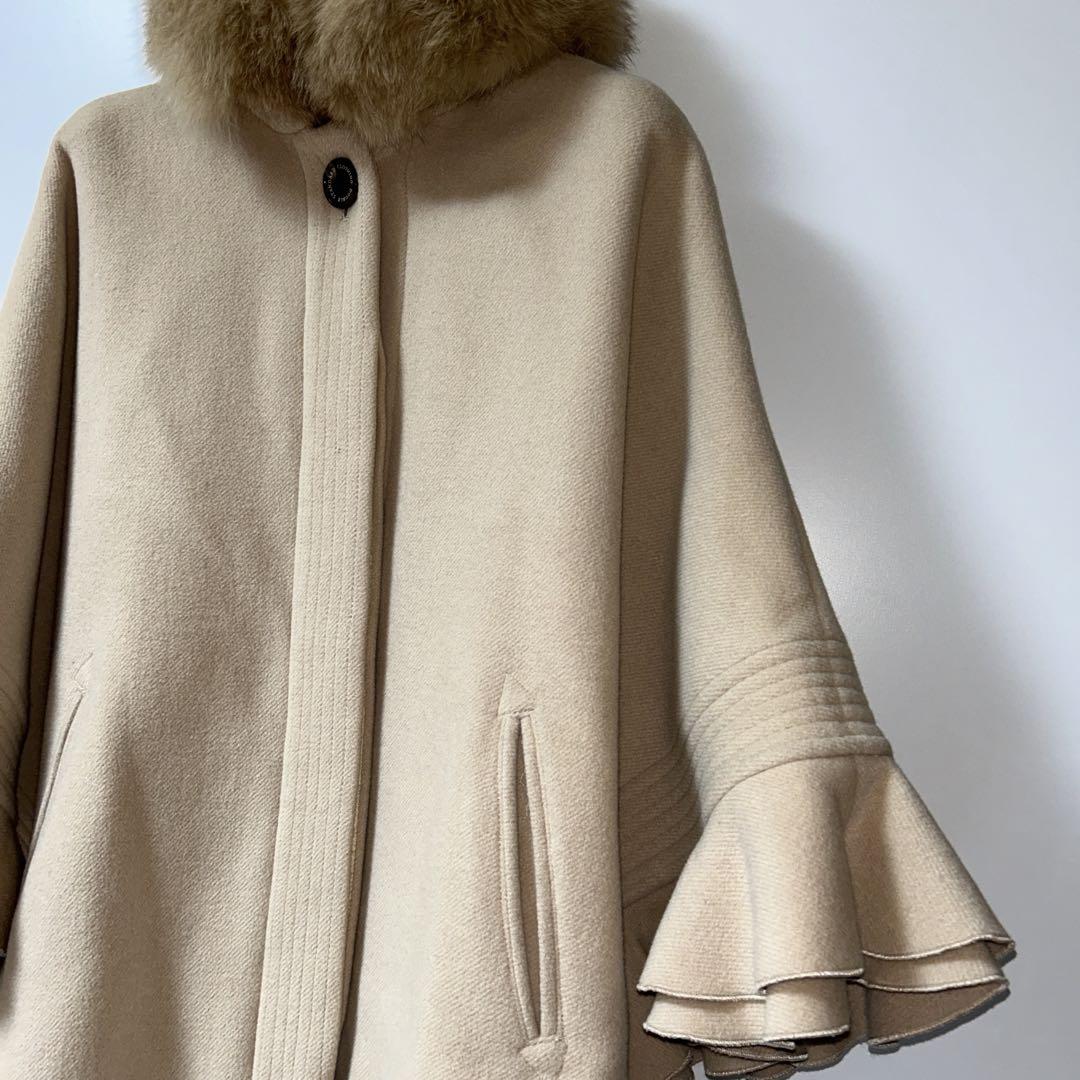 Sov．ブルーフォックス使用アンゴラポンチョコート。