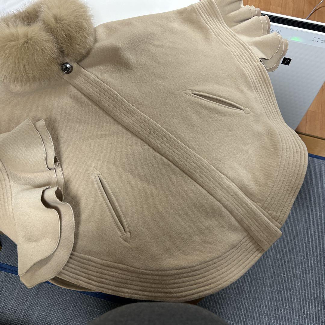 Sov．ブルーフォックス使用アンゴラポンチョコート。