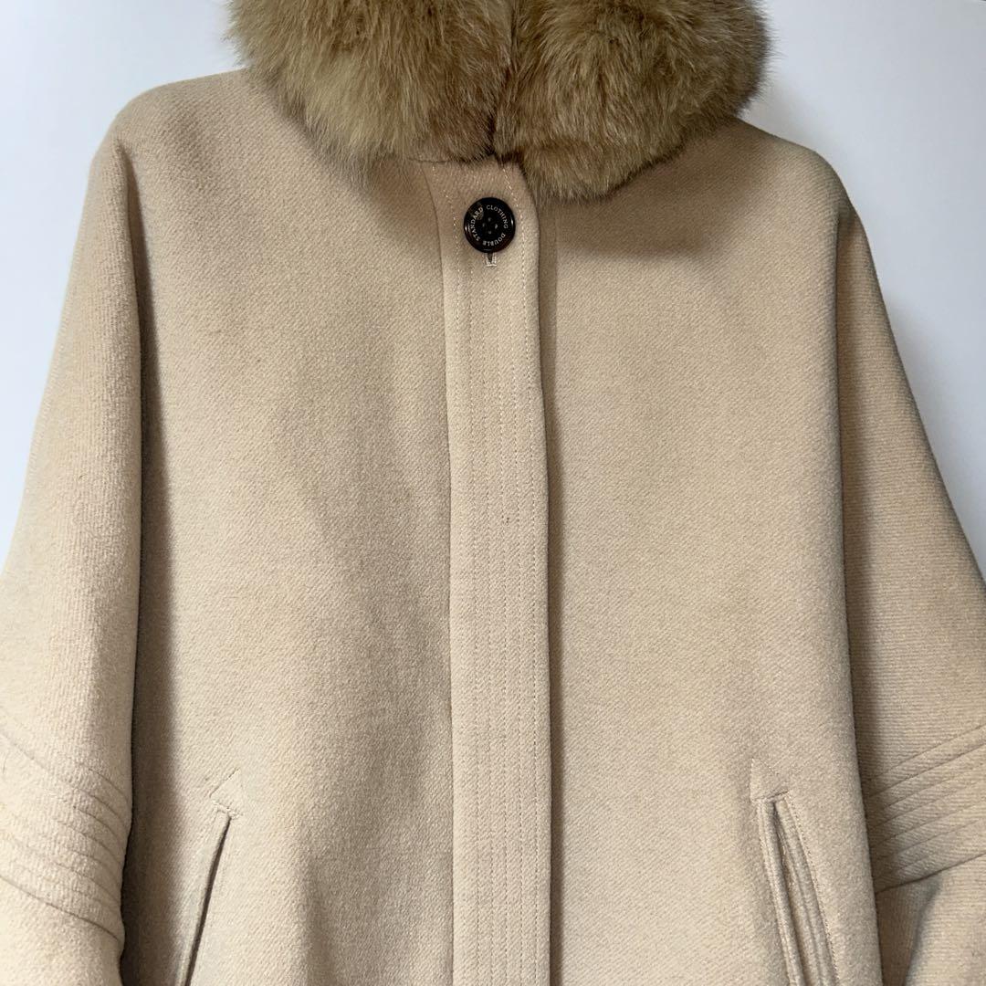 Sov．ブルーフォックス使用アンゴラポンチョコート。