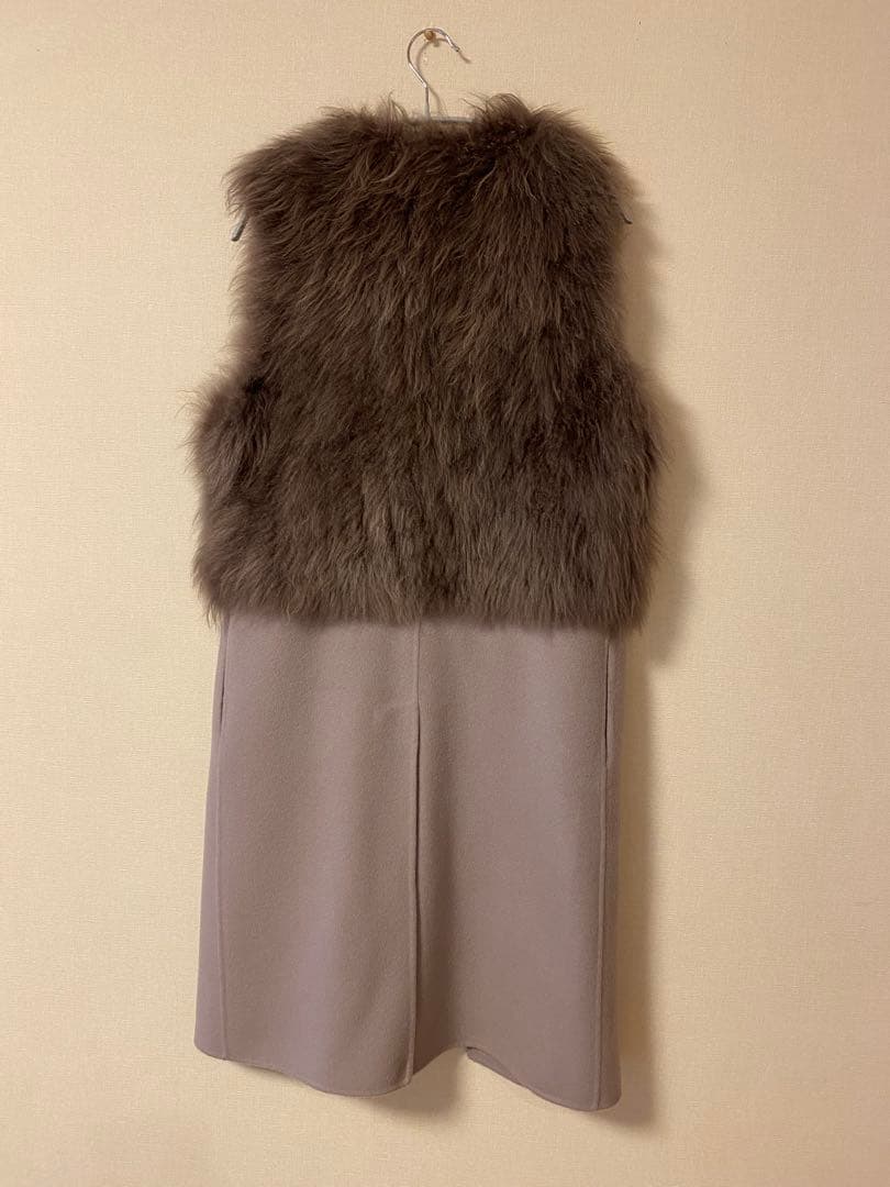 VERMEIL per IENA カシミアファーロングジレ