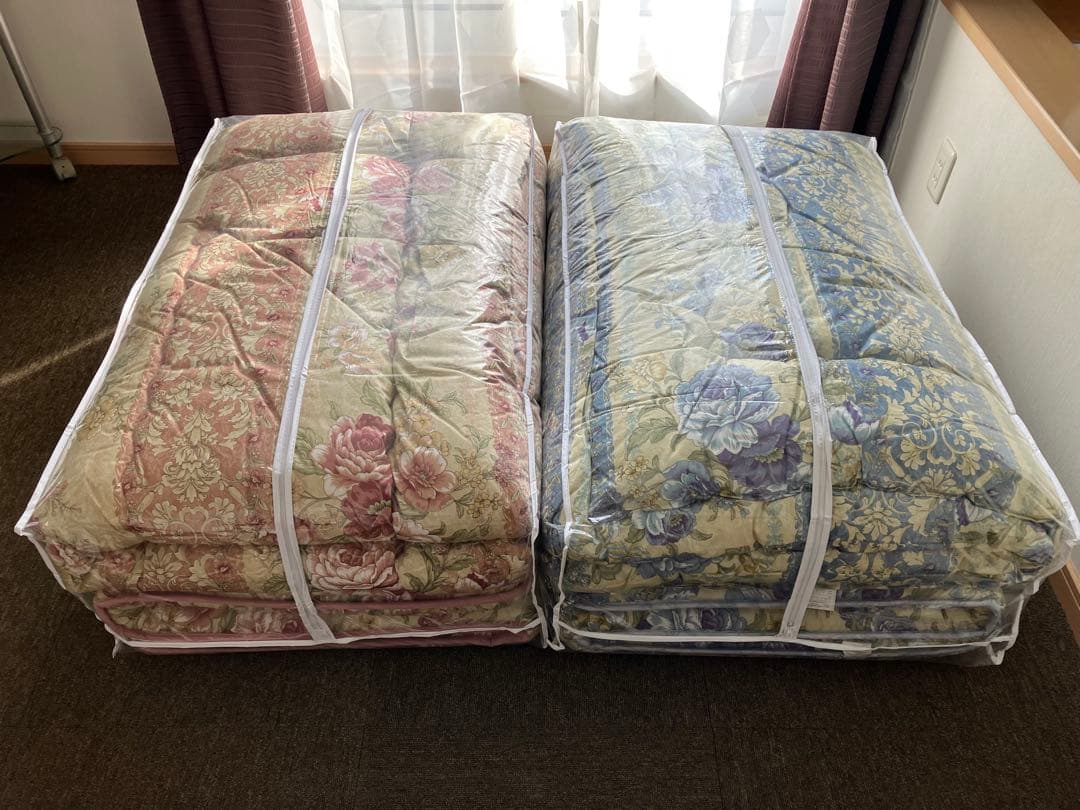 ほたる　敷布団、掛布団ピンクとブルー　2組