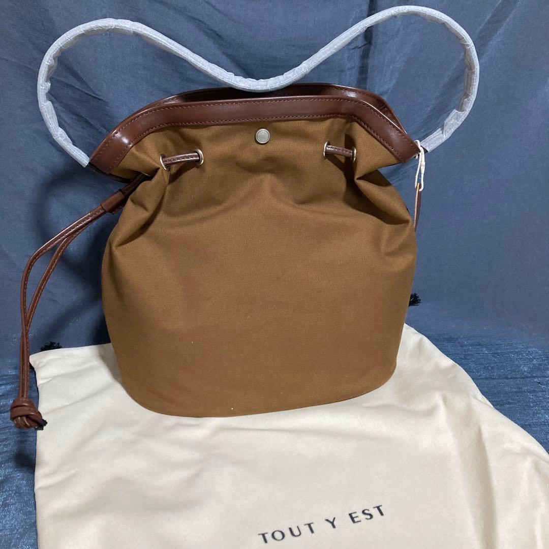 TOUT Y EST ブラウン トートバッグ