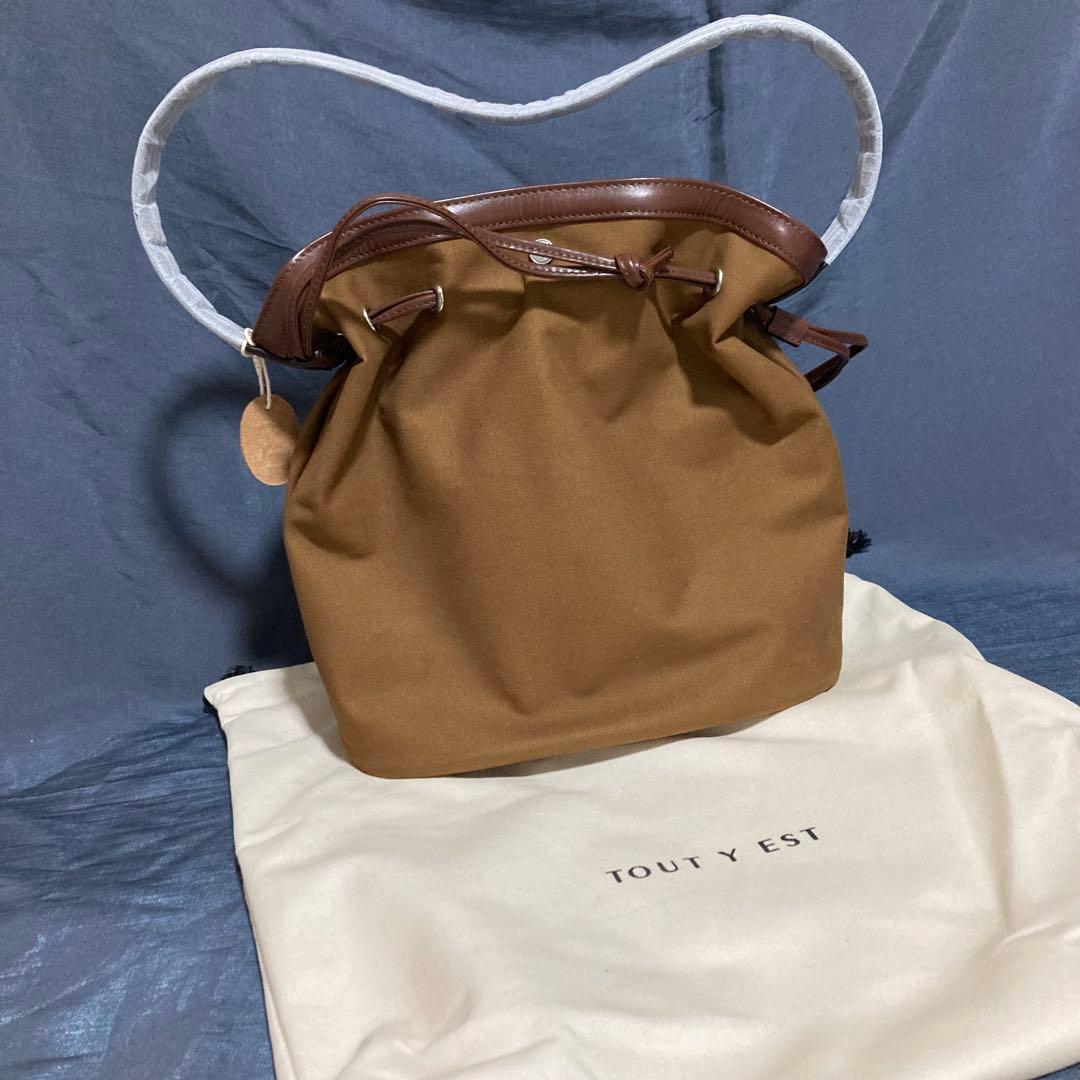 TOUT Y EST ブラウン トートバッグ
