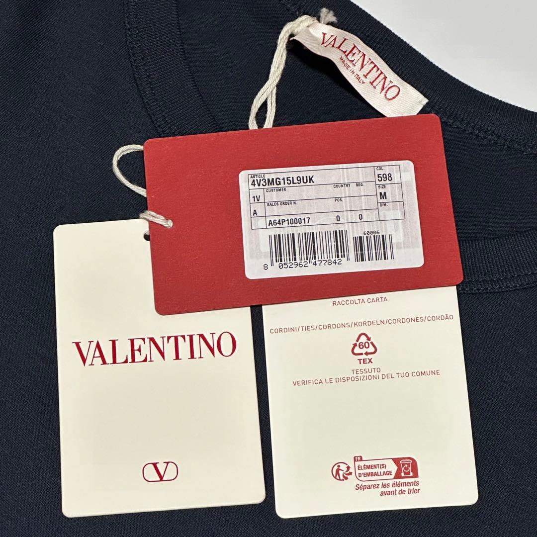 新品タグ付き★ヴァレンティノ Vロゴ ロングスリーブ Tシャツ M 長袖ロンT