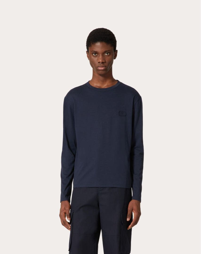 新品タグ付き★ヴァレンティノ Vロゴ ロングスリーブ Tシャツ M 長袖ロンT