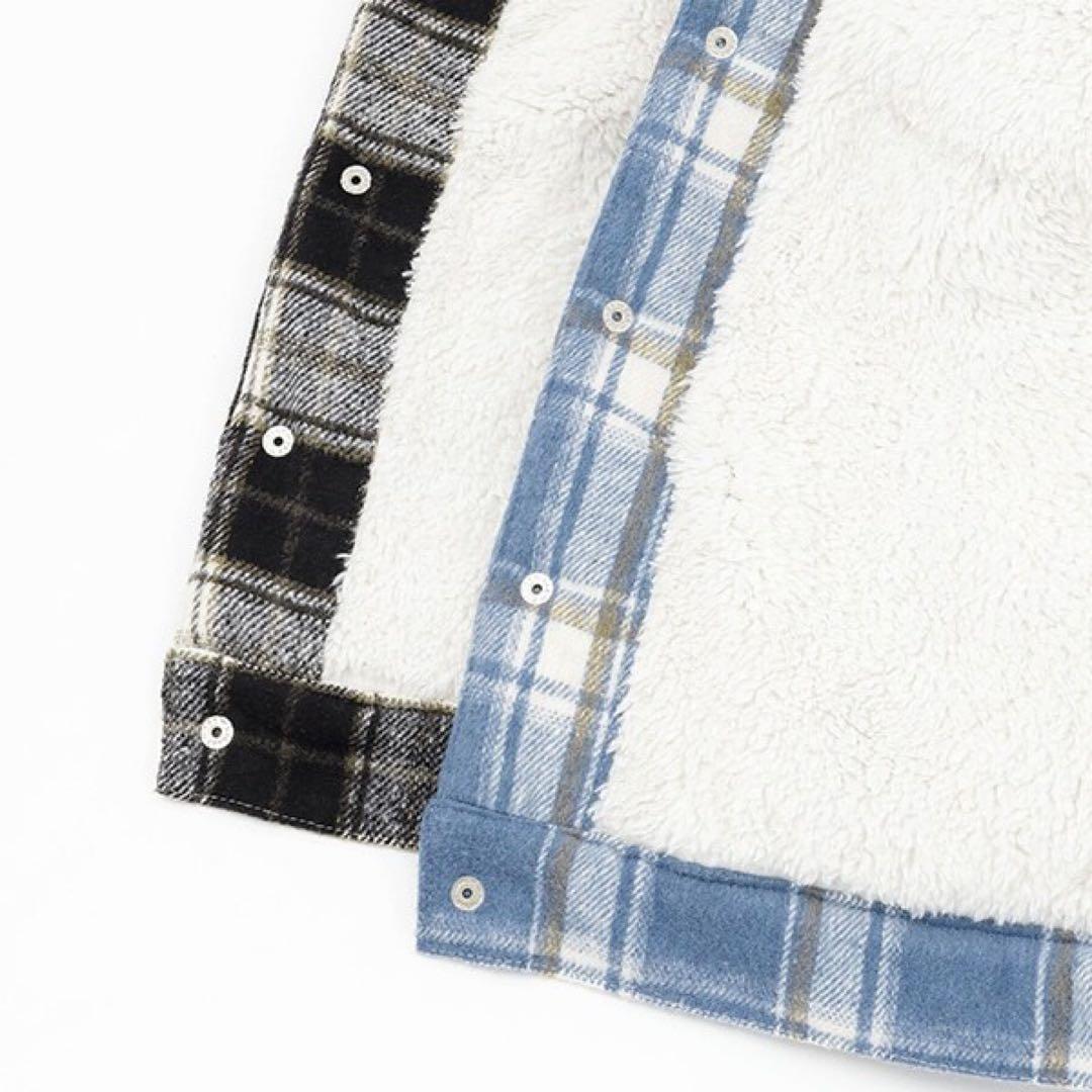 xlarge kids 裏ボアチェックブルゾン 130cm 新品