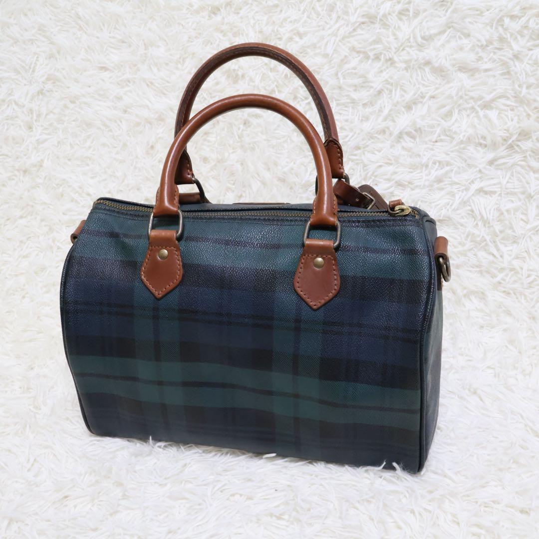 ポロラルフローレン　ボストンバッグ　チェック柄