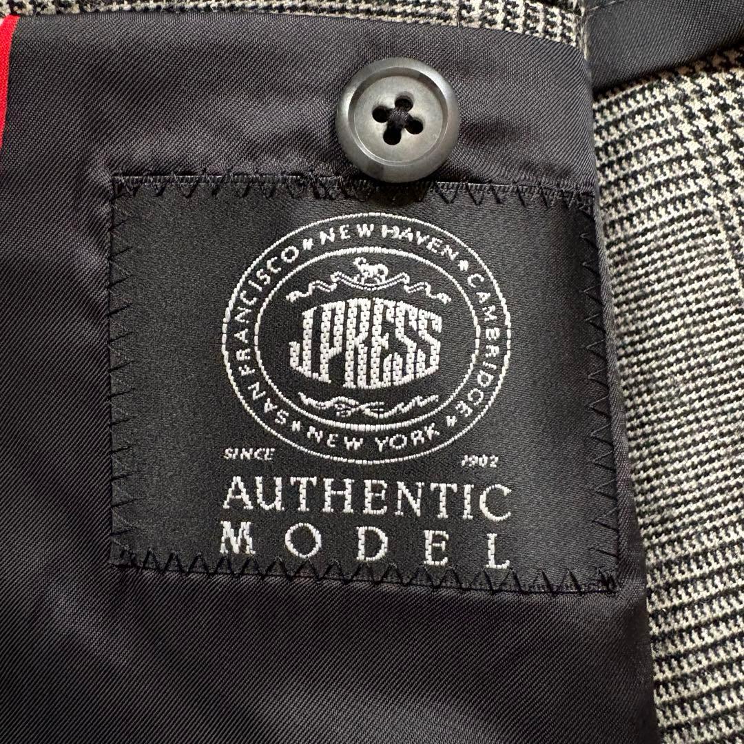 ★希少 XLサイズ★ J.PRESS テーラードジャケット グレンチェック 灰色