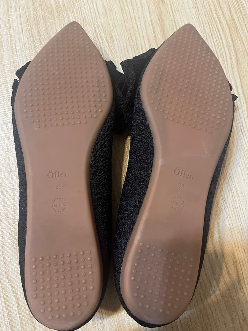 Offen フリルフラットシューズ39(24.5)