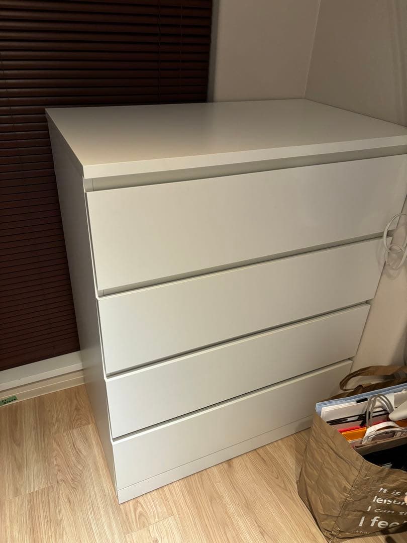 【送料込】IKEA 4段チェストMALM マルム