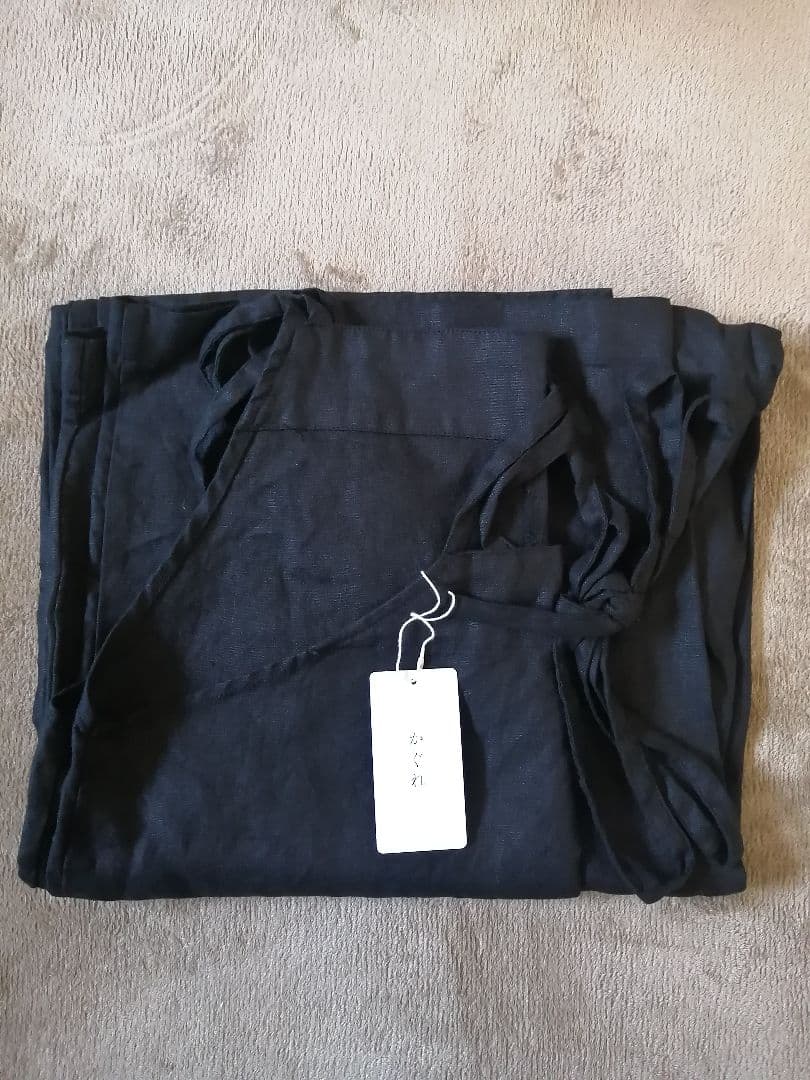 25ss 新品タグ付き　かぐれ　リネンサロペット　ブラック　アーバンリサーチ　麻