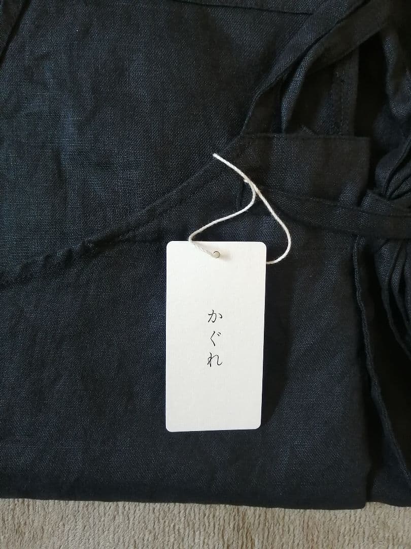 25ss 新品タグ付き　かぐれ　リネンサロペット　ブラック　アーバンリサーチ　麻