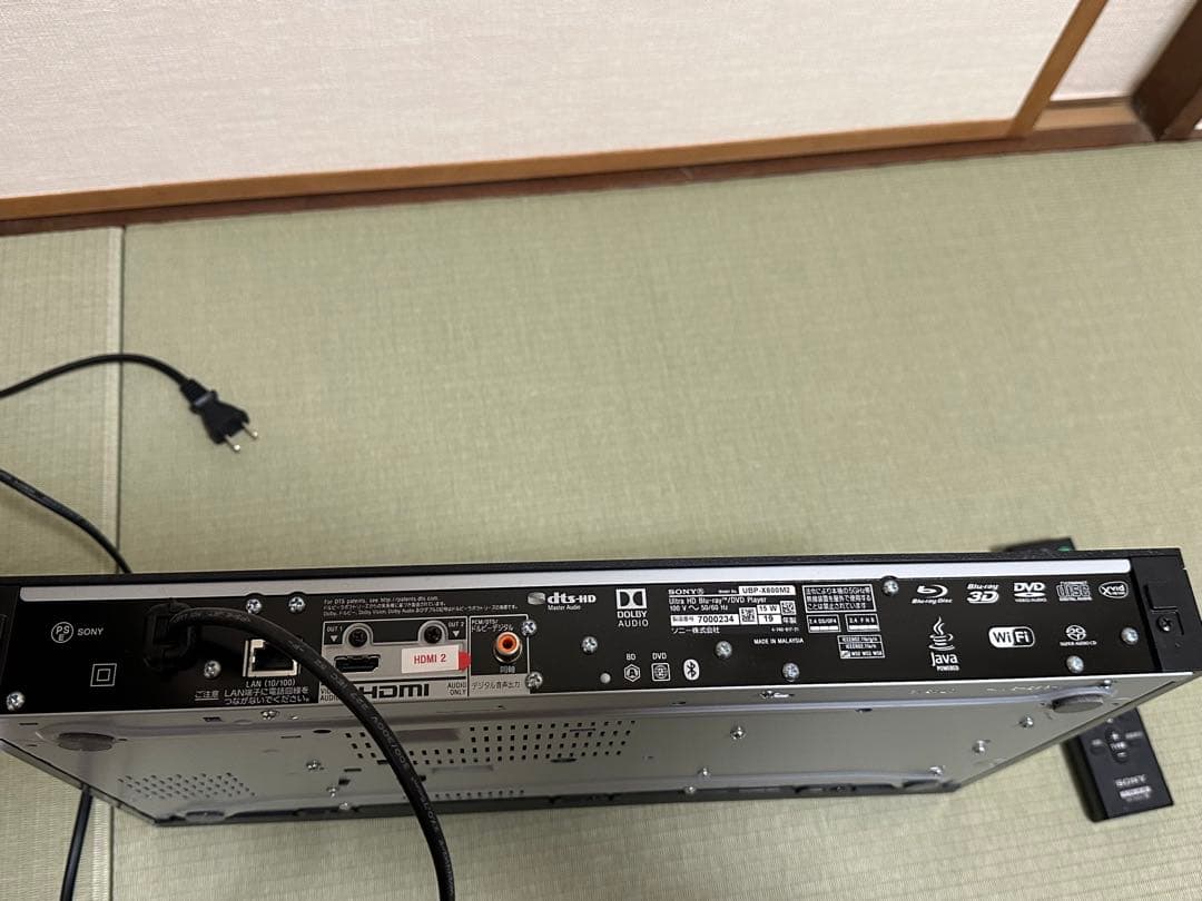 【中古】ソニー ブルーレイプレーヤー/DVDプレーヤー UBP-X800M2