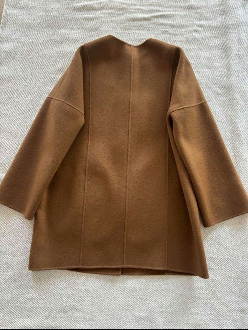 【新品】ドゥーズィエムクラス　ウールカシミア　ノーカラーコート