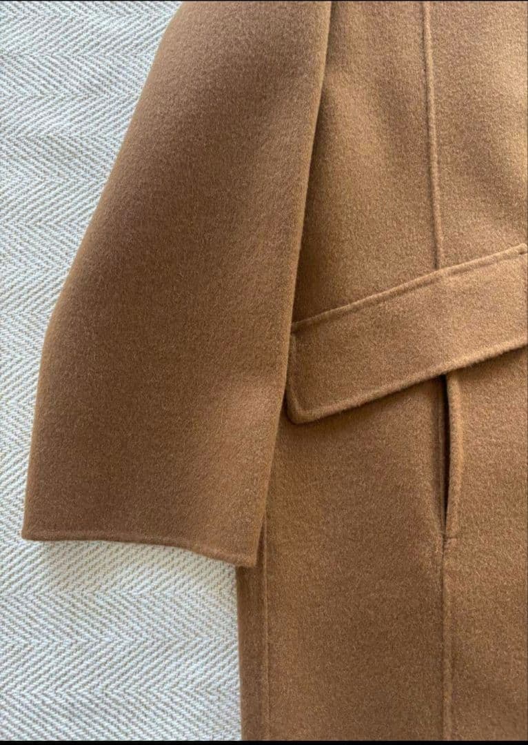 【新品】ドゥーズィエムクラス　ウールカシミア　ノーカラーコート