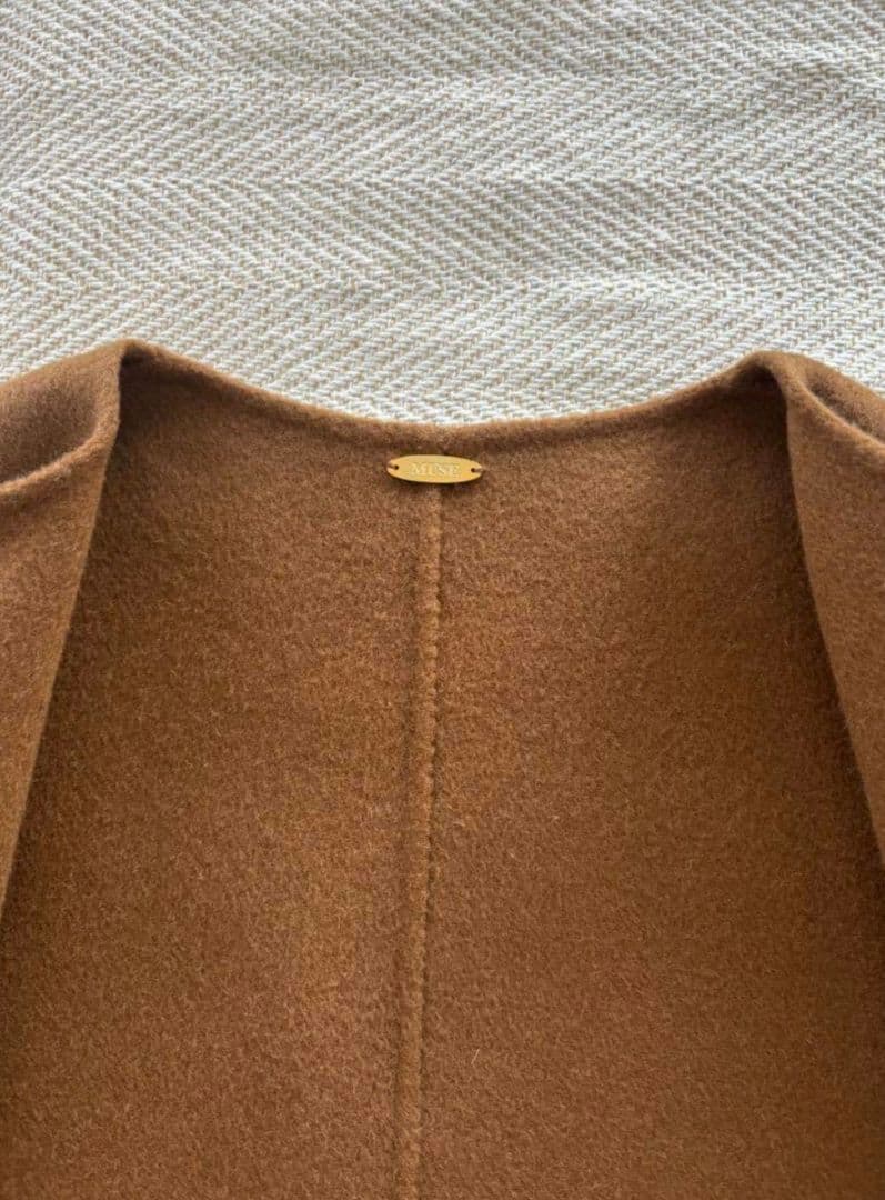 【新品】ドゥーズィエムクラス　ウールカシミア　ノーカラーコート