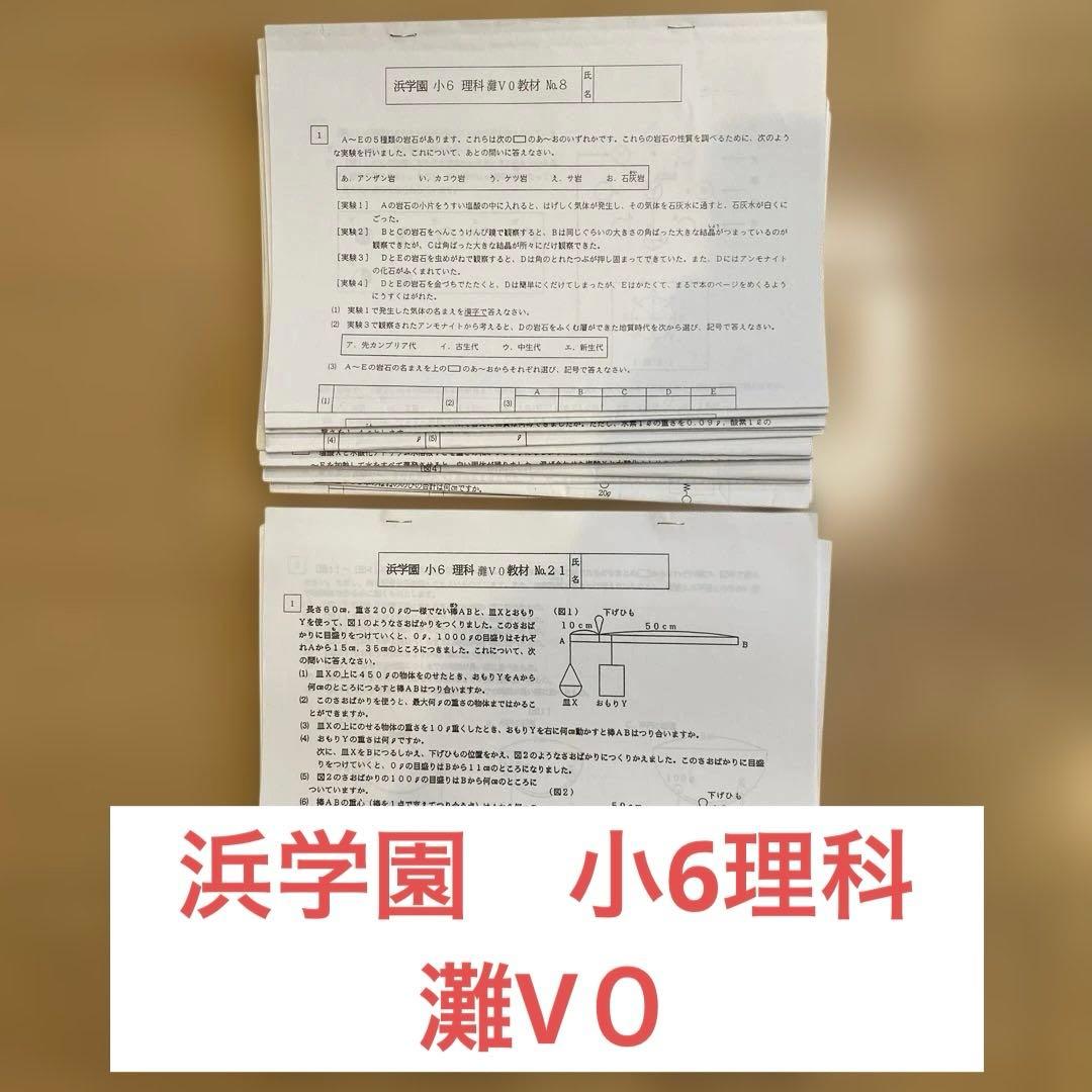 浜学園　小6理科　灘V０