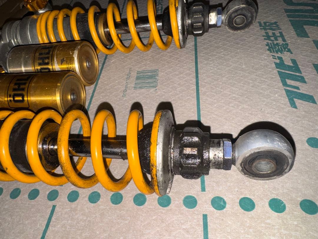 OHLINS ダブルショックサスペンション シルバー/オレンジ　ジャンク品