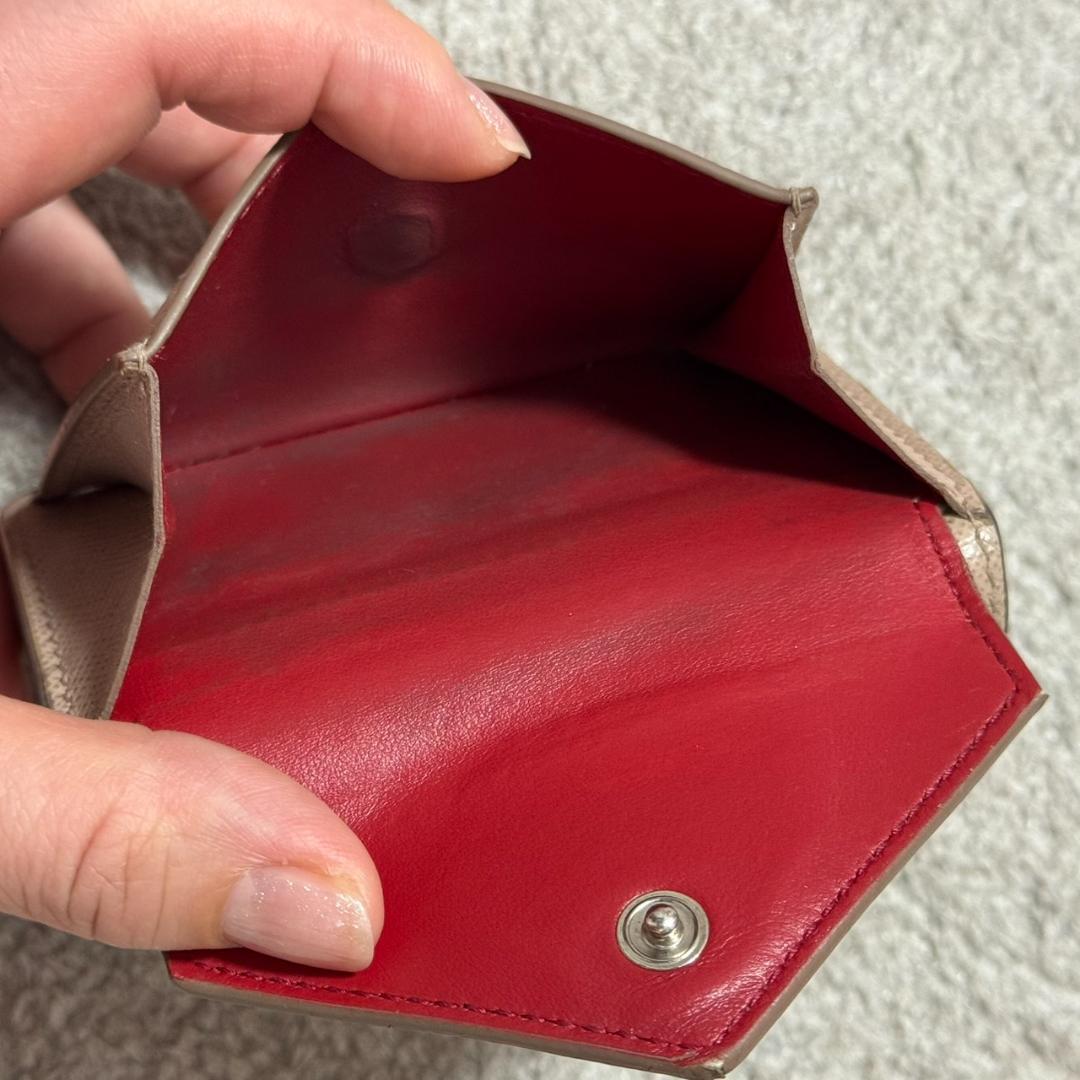 PRADA　 サフィアーノレザー 三つ折り財布 ピンクベージュ