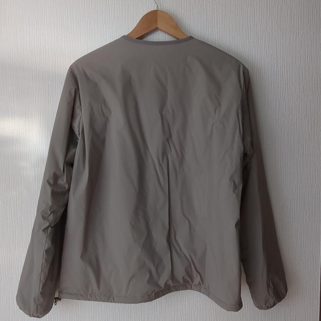 【DANTON】インサレーションジャケット　ノーカラー　グレージュ